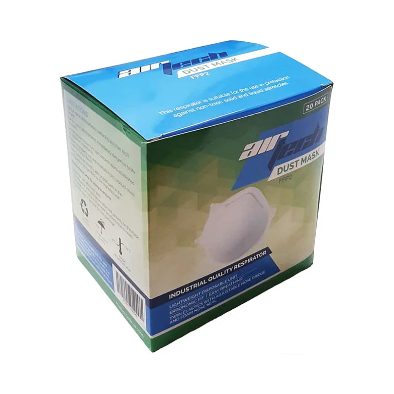 Air Tech FFP2 Dust Mask SABS 20/Box 400/Carton (MOQ 20) 1 Air Tech Dust Mask FFP2 Sabs AT7000