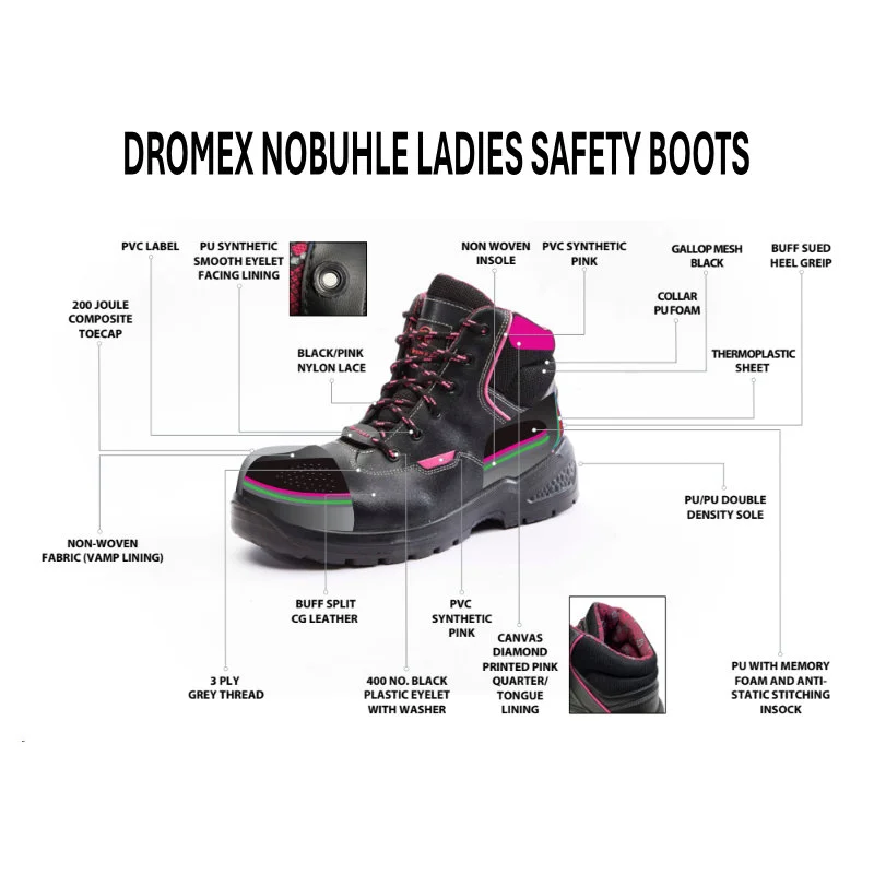 Dromex Nobuhle Ladies Safety Boots, (DF-NOBUHLE) 2 Dromex Nobuhle Ladies Safety Boots DWG