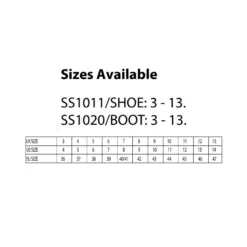 Dromex Shoe / Boot Sizes