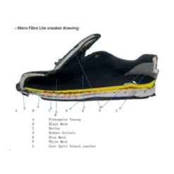 Dromex Fibre Lite Sneaker – Mens, (DF-FLITE-M) 6 Dromex Fibre Lite Sneaker – Men DWG 2