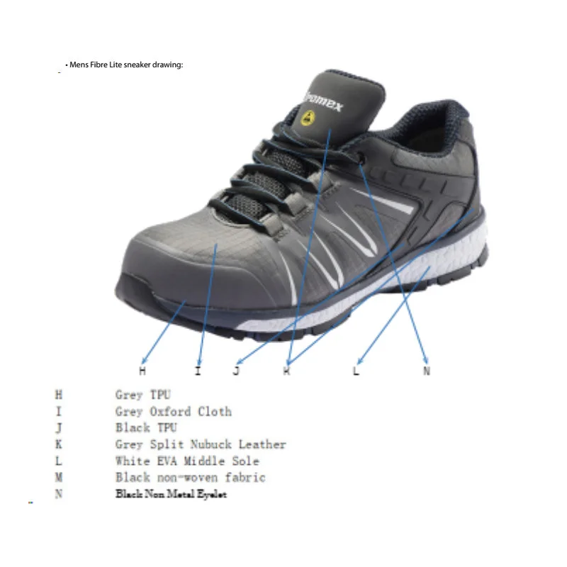 Dromex Fibre Lite Sneaker – Mens, (DF-FLITE-M) 2 Dromex Fibre Lite Sneaker – Men DWG 1