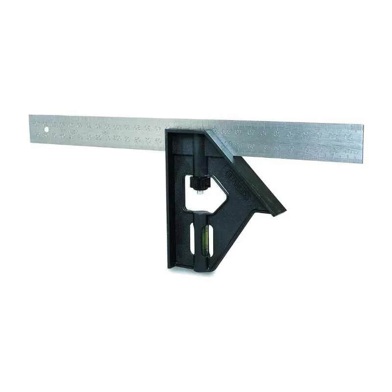 Stanley Combination Square 300mm Plastic Handle, 2-46-017 1 Stanley Combination Square Plastic Handle