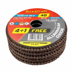 Tork Craft Flap Sanding Disc 115mm 4+1 Free Alu/Oxd 40grit