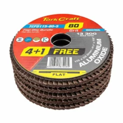 Tork Craft Flap Sanding Disc 115mm 4+1 Free Alu/Oxd 80grit