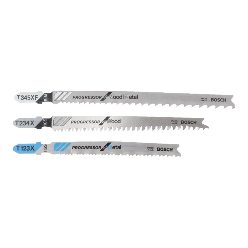Bosch Pro Jigsaw Blades 132mm 3pcs fast Cust in Wood, Metal 1 Bosch Pro Jigsaw Blade Set, T 123 XF (Metal), T 234 X (Wood), T 345 XF (Wood & Metal), 3pcs 2607010515