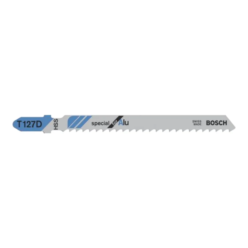 Bosch Pro Jigsaw Blades 100mm 5pcs Special for Aluminum, 1 Bosch Pro Jigsaw Blade HSS T 127 D Special for Aluminum, 5pcs 2608631017