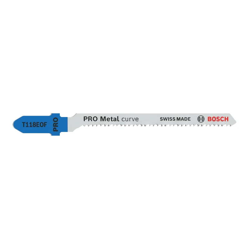Bosch Pro Jigsaw Blades 83mm 5pcs, Flexible for Metal, 1 Bosch Pro Jigsaw Blade T 118 EOF Jigsaw Blade Flexible for Metal 5pcs 2608634237
