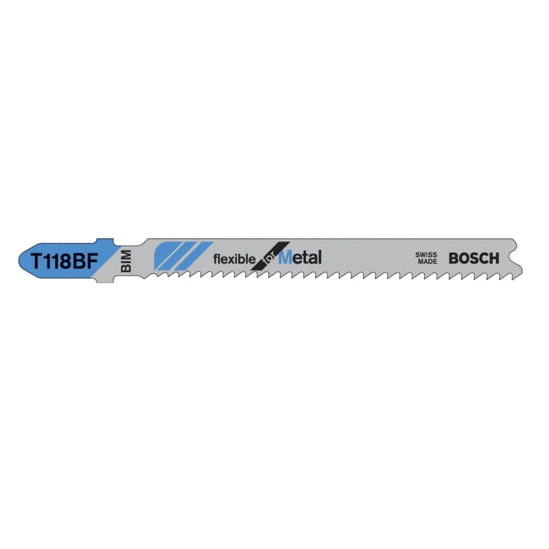 Bosch Pro Jigsaw Blades 91mm 3pcs BIM Flexible for Metal 1 Bosch Pro Jigsaw Blade BIM T 118 BF Flexible for Metal, 3pcs (medium-thick perforated sheet metal) 2608636232