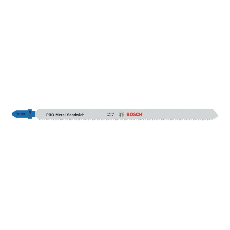Bosch Pro Jigsaw Blades 180mm 3pcs Flexible - Metal-Sandwich 1 Bosch Pro Jigsaw Blade BIM T 718 BF Flexible for Metal-Sandwich, 3pcs (