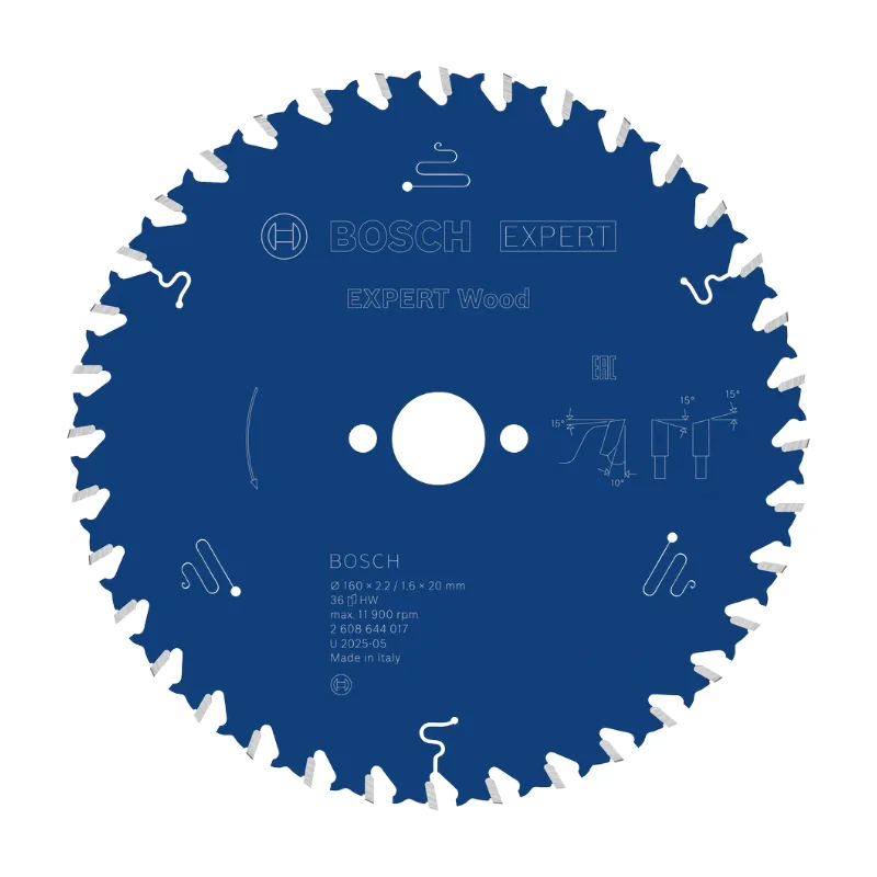 Bosch Pro Circular Saw Blades 160x20x2,2 mm 36T, Expert - Wood 1 Bosch Pro Expert for Wood 160x20x2,2 mm, 36T 2608644017