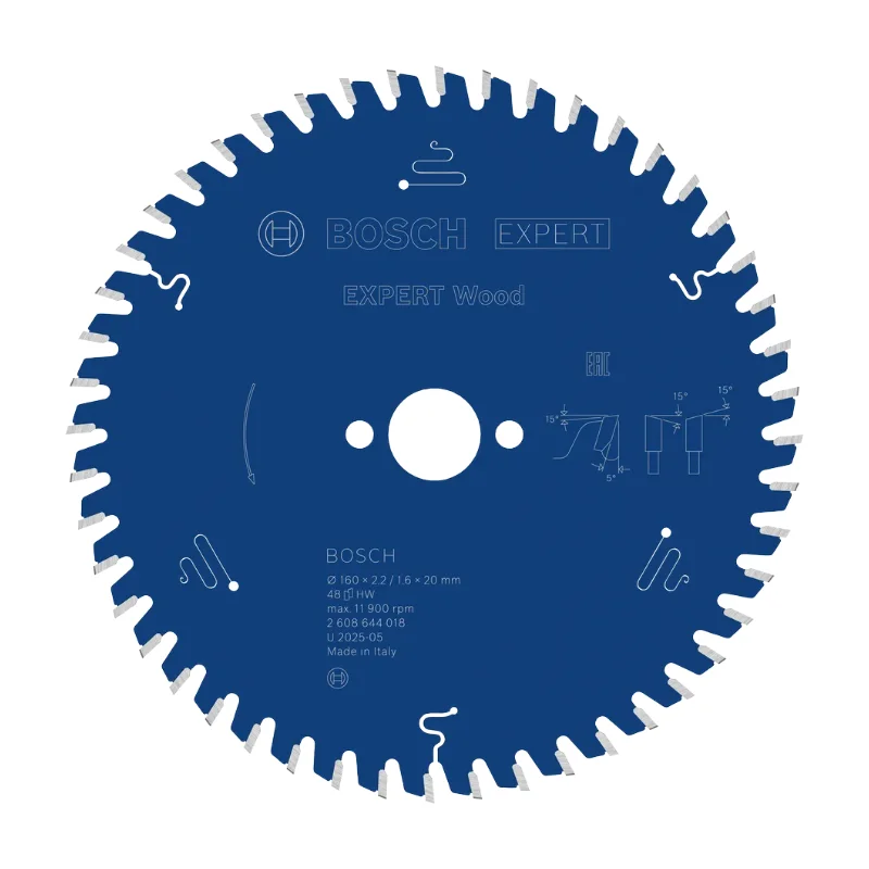 Bosch Pro Circular Saw Blades 160x20x2,2 mm 48T, Expert - Wood 1 Bosch Pro Expert for Wood 160x20x2,2 mm, 48T 2608644018