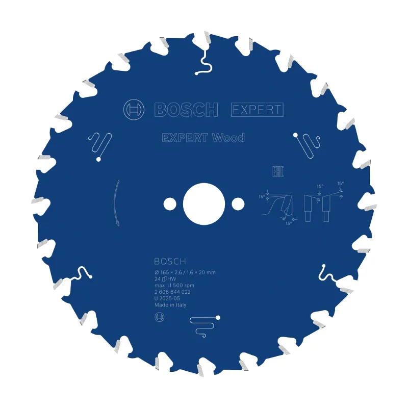 Bosch Pro Circular Saw Blades 165x20x2,6 mm 24T, Expert - Wood 1 Bosch Pro Expert for Wood 165x20x2,6 mm, 24T 2608644022