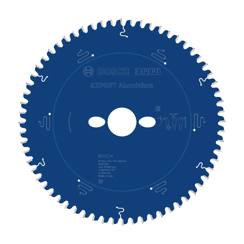 Bosch Pro Circular Saw Blades 216x30x2,6mm 64T, Expert - Aluminium 1 Bosch Pro Expert for Aluminium 216x30x2,6 mm, 64T 2608644110