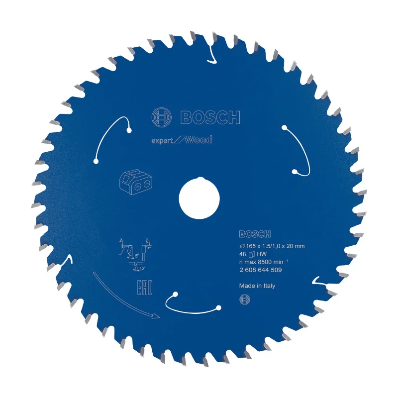 Bosch Pro Circular Saw Blades 160x20x1.5/1mm 48T, Expert - Wood, GKS 18V 1 Bosch Pro Expert for Wood, GKS 18V, 160x20x1.5/1 mm, 48T 2608644509