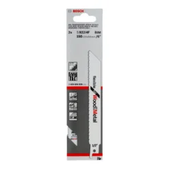 Bosch Pro Recipro Saw Blade BIM S 922 HF Flexible for Wood and Metal, 150x19x0.9, 2pcs 2608656039
