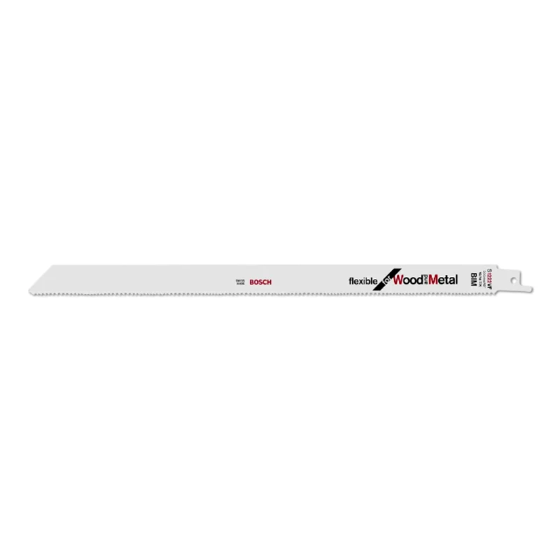Bosch Pro Sabre Saw Blades 300mm 19x0.9mm 2pcs, BIM S 1222 VF Flexible for Wood and Metal 1 Bosch Pro Recipro Saw Blade BIM S 1222 VF Flexible for Wood and Metal, 300x19x0.9, 2pcs 2608656043
