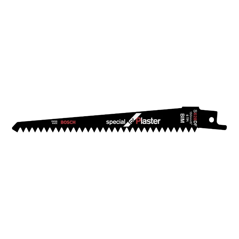 Bosch Pro Sabre Saw Blades 150mm BIM for Plaster, 2pcs 1 Bosch Pro Recipro Saw Blade BIM S 628 DF Special for Plaster, 150x19x1.25, 2pcs 2608656274