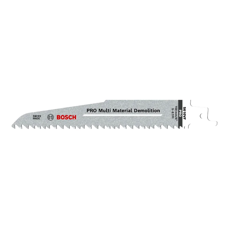 Bosch Pro Sabre Saw Blades 150mm 22x1.6mm 5pcs, BIM S 610 VF Heavy for Wood and Metal 1 Bosch Pro Recipro Saw Blade BIM S 610 VF Heavy for Wood and Metal, 150x22x1.6, 5pcs 2608657608
