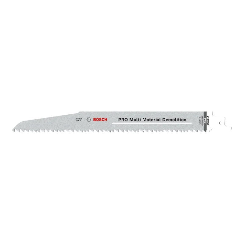 Bosch Pro Sabre Saw Blades 225mm 22x1.6mm 5pcs, BIM S 1110 VF Heavy for Wood and Metal 1 Bosch Pro Recipro Saw Blade BIM S 1110 VF Heavy for Wood and Metal, 225x22x1.6, 5pcs 2608657610