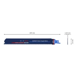 Bosch Pro Sabre Saw Blades 225mm 25x1.25mm S 1155 CHC Thick Tough Metal 5 Bosch Pro Recipro Saw Blade S 1155 CHC Thick Tough Metal, 225x25x1.25 2608900368