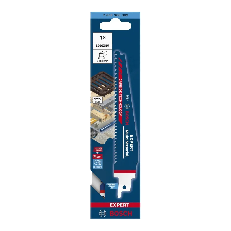 Bosch Pro Sabre Saw Blades 150mm 25x1.25mm S 956 XHM Carbide Progressor for Wood and Metal 2 Bosch Pro Recipro Saw Blade S 956 XHM Carbide Progressor for Wood and Metal, 150x25x1.25 2608900389