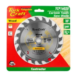 Tork Craft Contractor Blade 160x20t 20/16 Circular Saw TCT TCP16020