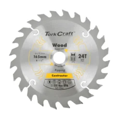Tork Craft Contractor Blade 165 X 24t 20/16 Circular Saw TCT TCP16524-20