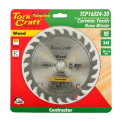 Tork Craft Contractor Blade 165 X 24t 20/16 Circular Saw TCT TCP16524-20