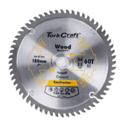 Tork Craft Contractor Blade 180 X 60t 20/16 Circular Saw TCT TCP18060