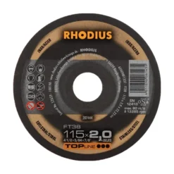 Rhodius FT38 Freehand Cutting Disc Stainless Steel 115mmx2mmx22.23mm, Flat, Type 41 208727