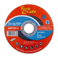 Tork Craft Cutting Disc Steel & Ss 115x1.0x22.2mm (600) ABR115S-2