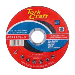 Tork Craft Cutting Disc Steel & SS 115x0.8x22.2mm (10) ABR115S-3