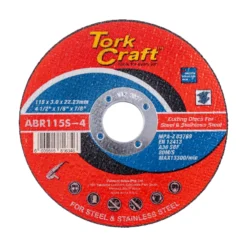 Tork Craft Cutting Disc Steel & SS 115x3.0x22.2mm (10) ABR115S-4