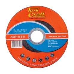 Tork Craft Cutting Disc Steel & SS 115x0.8x22.2mm ABR115S-5 (10)