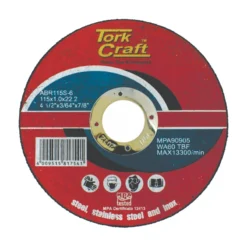 Tork Craft Cutting Disc Steel & Ss 115x1.0x22.2mm ABR115S-6 (10)