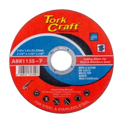 Tork Craft Cutting Disc Steel & SS 115x1.6x22.2mm ABR115S-7 (10)
