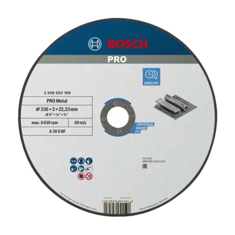 Bosch PRO Metal Cutting Disc Std 230x3.0mm, 2608603168 1 Bosch PRO Straight cutting Standard Metal A 30 S BF, 230x22.23x3.0mm, 2608603168