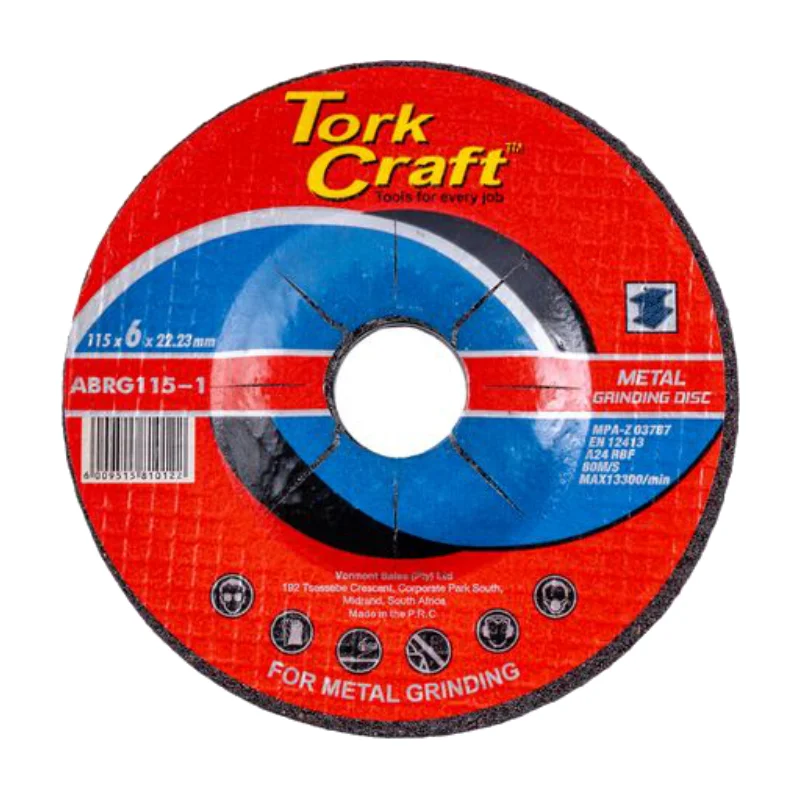 Tork Craft Grinding Disc Metal 115x6.0mm ABRG115‑1 1 Tork Craft Grinding Disc For Steel 115x6.0x22.2mm ABRG115‑1 (10)